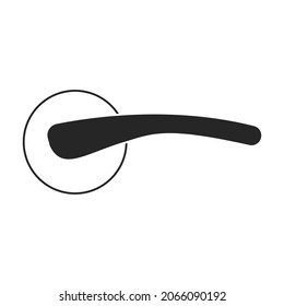 Doorknob vector icon.Black vector icon isolated on white background doorknob.