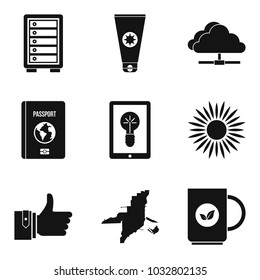 Doorman icons set. Simple set of 9 doorman vector icons for web isolated on white background