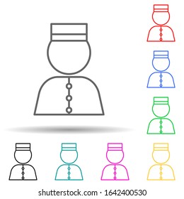 doorman multi color style icon. Simple thin line, outline vector of hotel icons for ui and ux, website or mobile application