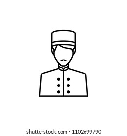 the doorman's avatar icon.Element of popular avatars icon. Premium quality graphic design. Signs, symbols collection icon for websites, web design,
