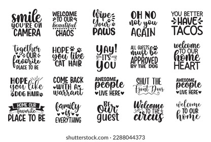 Doormat Bundle Of 20 svg Files for Cutting Machines Cameo Cricut, Doormat cut files Bundle,Doormat Quotes,Hand drawn typography quote bundle, Saying about Doormat 
