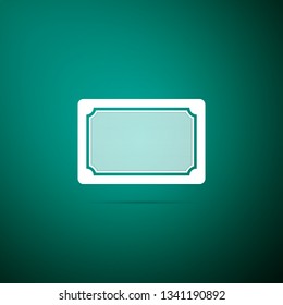 Doormat Icon Isolated On Green Background. Welcome Mat Sign. Flat Design. Vector Illustration