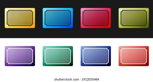 Doormat icon set isolated on black and white background. Welcome mat sign. Vector.