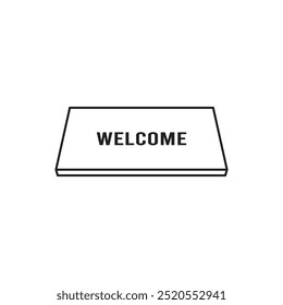 Doormat icon vector template illustration logo design
