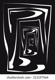 Doors, abstract drawing