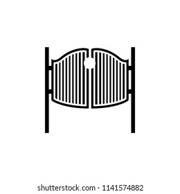doors to bar icon. Element of wild west icon for mobile concept and web apps. Material style doors to bar icon can be used for web and mobile