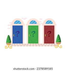 vector de diseño de puertas aislado