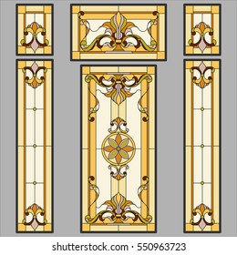 Doors Classic - Stained Glass. Vector.