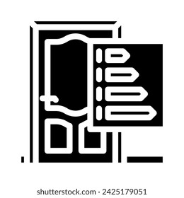 doors energy efficient glyph icon vector. doors energy efficient sign. isolated symbol illustration
