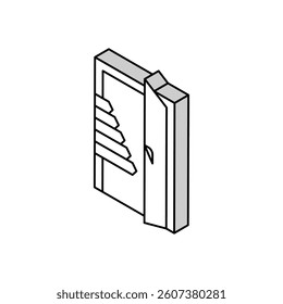 doors energy efficient isometric icon vector. doors energy efficient sign. isolated symbol illustration