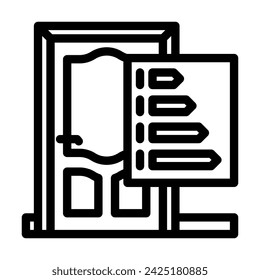 doors energy efficient line icon vector. doors energy efficient sign. isolated contour symbol black illustration