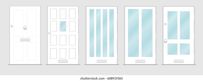 Doors set. Vector illustration