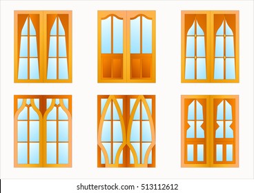 doors set  vector new design style isolated for graphic or website layout vector,