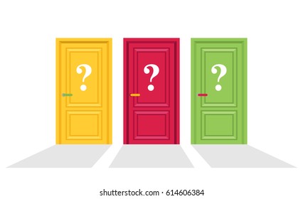 doors. Vector flat illustration