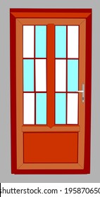 Doors vector icon isolated on background.