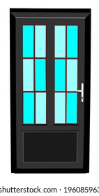 Doors vector icon isolated on background.