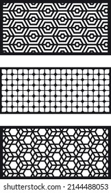 Doors and windows decoration pattern design ,laser cut vector illustration 