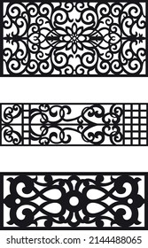 Doors and windows decoration pattern design ,laser cut vector illustration 