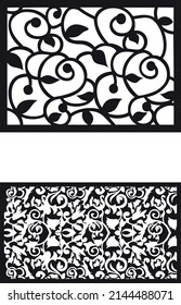 Doors and windows decoration pattern design ,laser cut vector illustration 