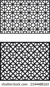 Doors and windows decoration pattern design ,laser cut vector illustration 