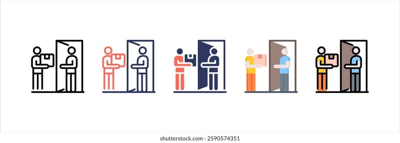 Doorstep Delivery Multi Style Icon Set