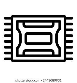 Doorstep mat icon outline vector. Welcome home carpet. Entrance floor covering rug