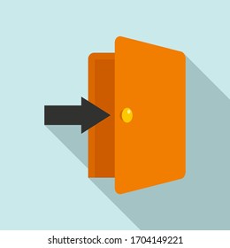 Doorway icon. Flat illustration of doorway vector icon for web design