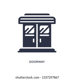 doorway isolated icon. Simple element illustration from cinema concept. doorway editable logo symbol design on white background. Can be use for web and mobile.