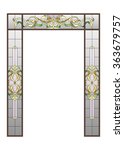 doorway with a stained-glass 