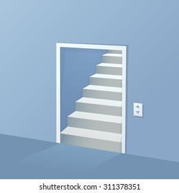Doorway with stairs inside