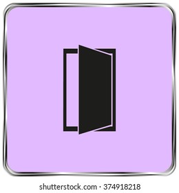door-wide open door silhouette vector