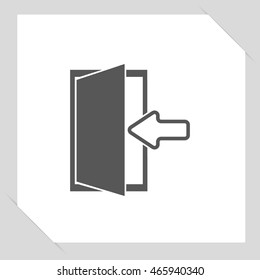 door-wide open door silhouette vector