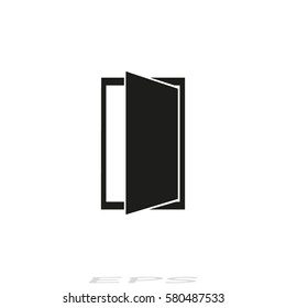 door-wide open door silhouette vector