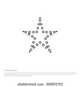 Dooted Lines star icon - Vector Illustration - Flat pictogram icon Dooted Lines star icon - Vector Illustration - Flat pictogram icon