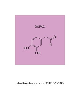 DOPAC-chemische Struktur auf violettem Hintergrund.