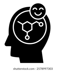 Dopamin hormone symbol and Dopamine Receptor