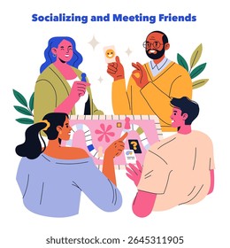 Dopamine hobbies enrich social experiences and foster connections. Friends gather around a colorful board game, enjoying laughter and conversation. Engaging in these activities boosts happiness