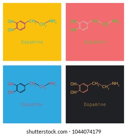 Dopamine icon, vector illustration