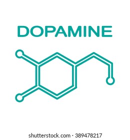 Dopamine icon, vector illustration
