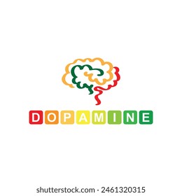 Dopamintext auf weißem Hintergrund
