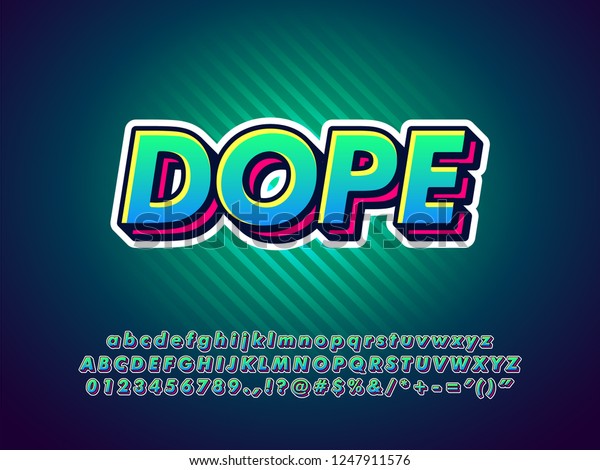 Dope Coole Grune Graffiti Schrift Mit Markanter Stock Vektorgrafik Lizenzfrei