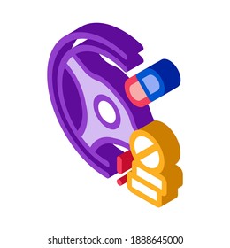 dope driving icon vector. isometric dope driving sign. color isolated symbol illustration