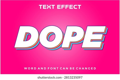 Dope editable text effect text template