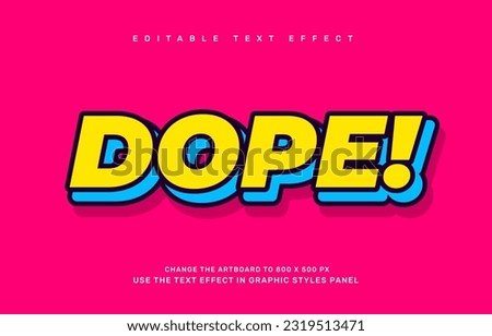 Dope editable text effect template
