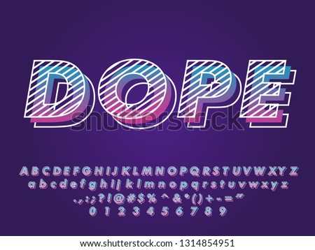 Dope layered text effects, with modern trendy gradient 