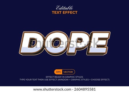 Dope Text Effect 3D Modern Style. Editable Text Effect.