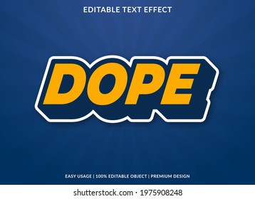 dope text effect template with bold style use for business logo and brand