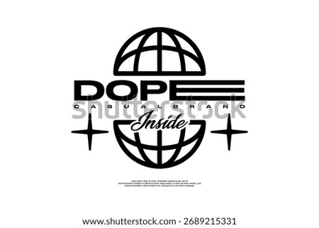 Dope urban tshirt design vector template 