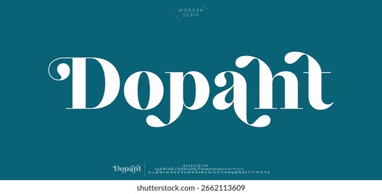 Fonte DopHT Creative. Fonte digital abstrata moderna da tecnologia. Fonte criativa logotipo, tipo, tecnologia, filme, digital, música, filme. Fontes e ilustração em formato vetorial.
