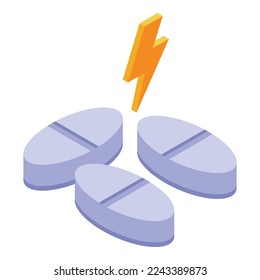 Doping drug icon isometric vector. Sport athlete. Medicine test